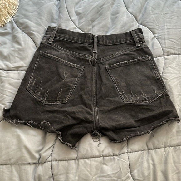 AGOLDE Dee Ultra High Rise Short - Seeker black denim size 25 - Picture 7 of 8